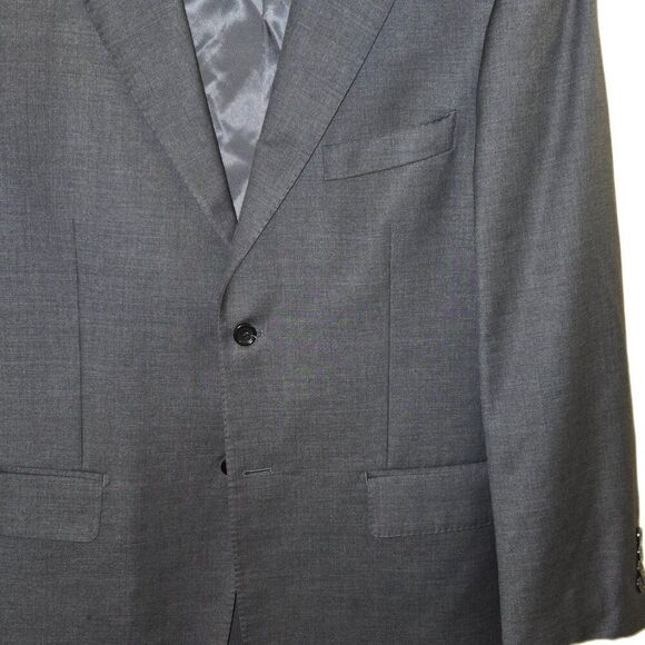 Baroni Mens Grey Wool Two Button Blazer Size 42R - Picture 2 of 6